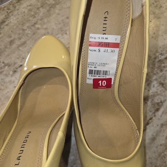 Chinese Laundry Shoes - Chinese Laundry Yellow Patent Heels